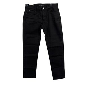 Fidelity Denim Axl Crop Girlfriend Jeans Belmont Black K3011 Size 25 NWT